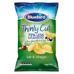 Bluebird Thin Cut Potato Chips Salt & Vinegar 蓝鸟海盐+醋口味薄薯片 140g